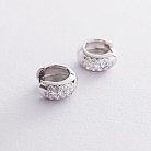 Золоті сережки - кільця з діамантами сб2-4352 от ювелирного магазина Оникс