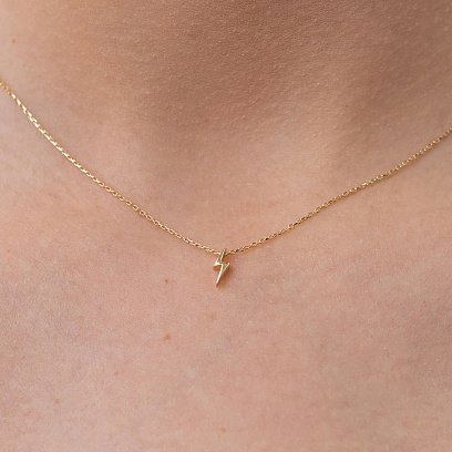 Кольє "Блискавка" у жовтому золоті кол02288 №5