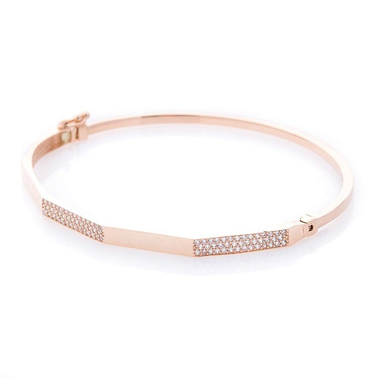 Золотий браслет з фіанітами б03354 від ювелірного магазину Онікс