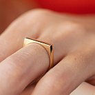 Кольцо в желтом золоте (возможна гравировка) к07600 от ювелирного магазина Оникс - 5