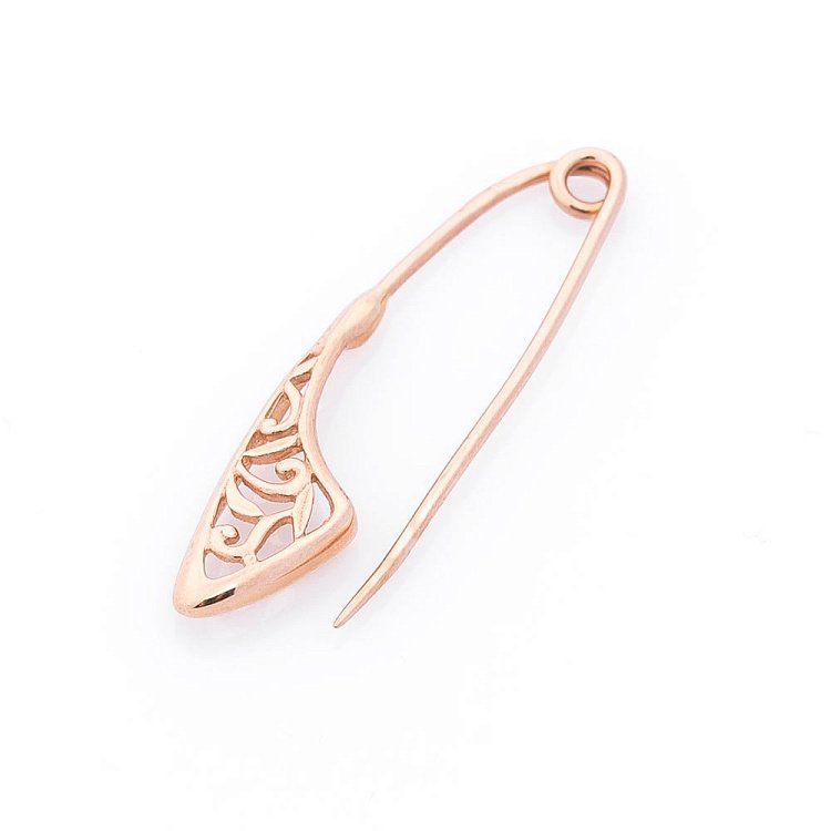 Золотая ажурная булавка зак00111 от ювелирного магазина Оникс - 1