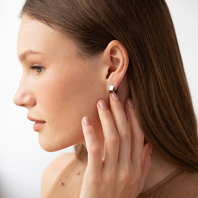 Сережки "Ризик" в сріблі 122783 №8