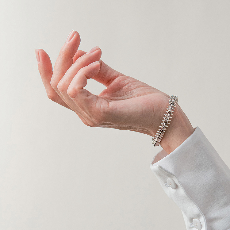 Браслет "Тереза" у білому золоті б05429 від ювелірного магазину Онікс - 1