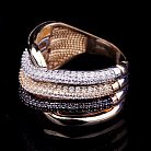 Золотое кольцо женское с фианитами к03246 от ювелирного магазина Оникс - 2
