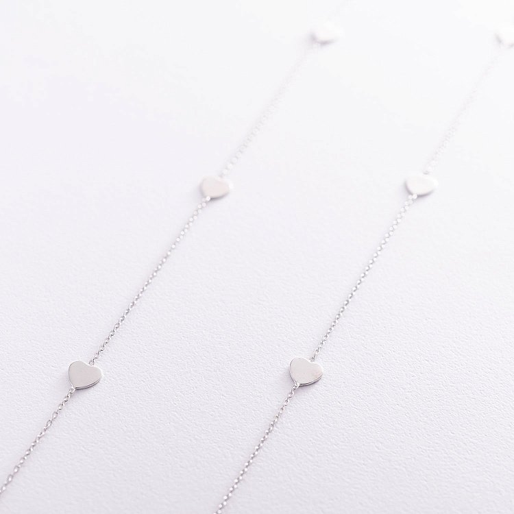 Срібне кольє "Сердечка" 181080 від ювелірного магазину Онікс - 1