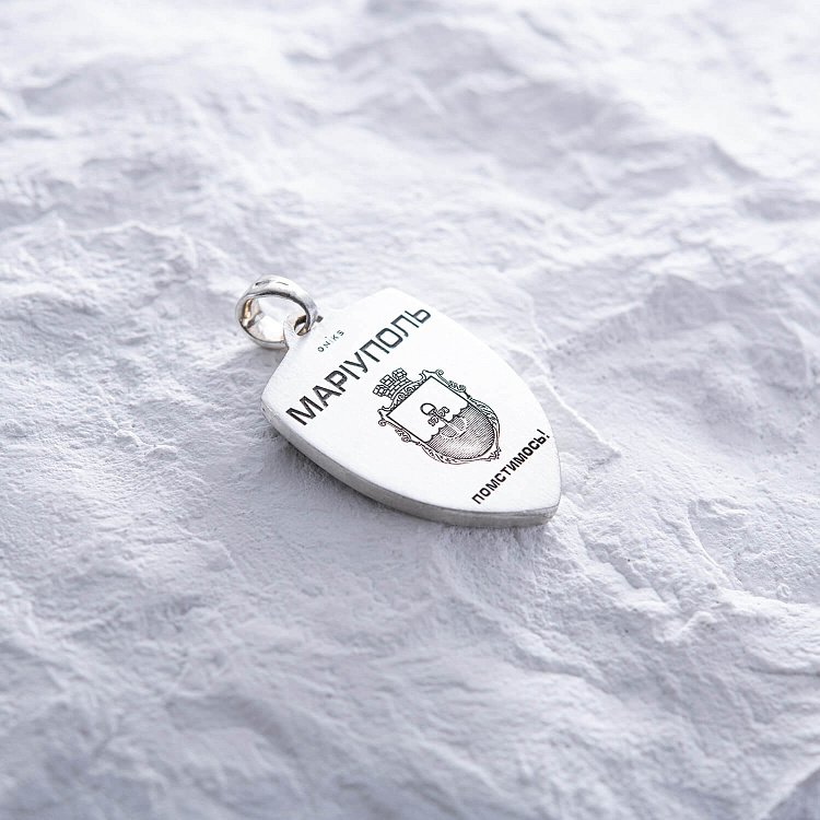 Серебряный кулон "Герб України - Тризуб. Україна понад усе. Индивидуальная гравировка" 133133 от ювелирного магазина Оникс - 36