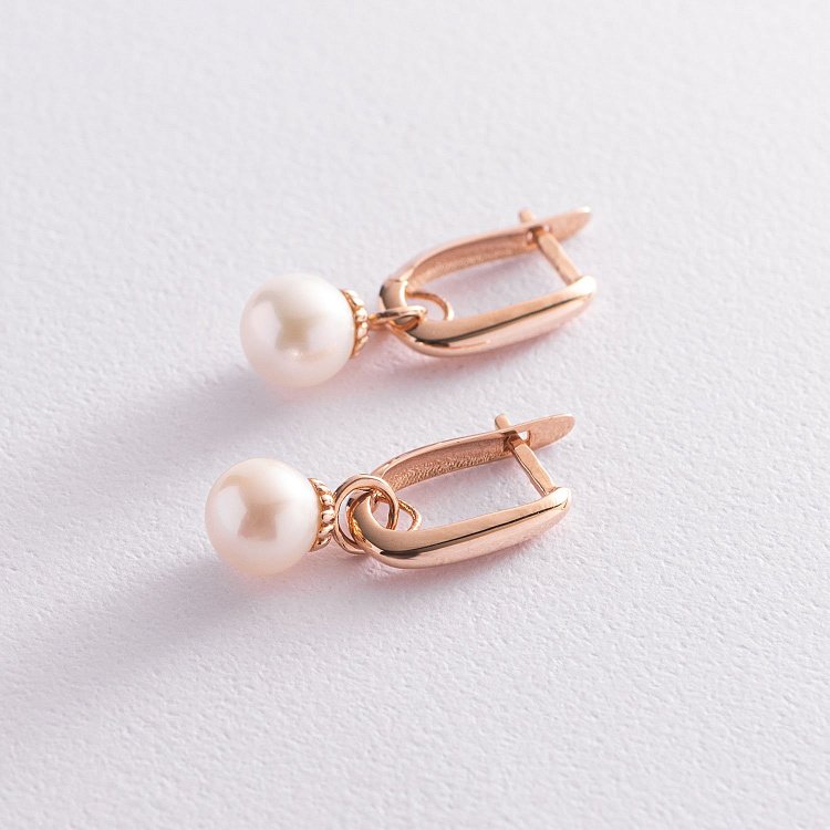 Золоті сережки з перлами с07529 від ювелірного магазину Онікс - 3