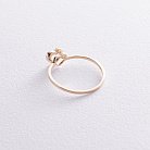 Кольцо "Сердечко" с бриллиантами (желтое золото) кб0509z от ювелирного магазина Оникс - 4