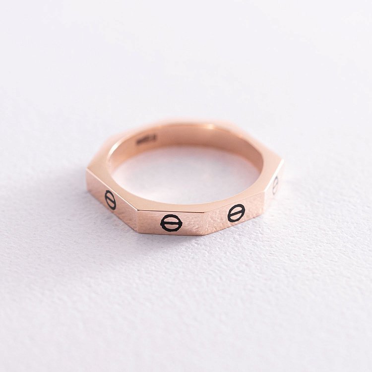 Каблучка в червоному золоті "Love" к06666 від ювелірного магазину Онікс