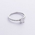Заручальна каблучка з діамантами (біле золото) 235571121 от ювелирного магазина Оникс - 2