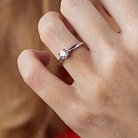 Серебряное помолвочное кольцо с фианитом 112188 от ювелирного магазина Оникс - 1