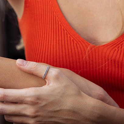 Каблучка "Кульки" у сріблі 7059 №2