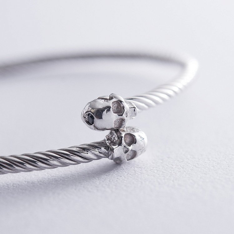 Серебряный браслет "Черепа" черепа от ювелирного магазина Оникс - 1