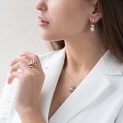 Золотое кольцо "Шар" к05844 от ювелирного магазина Оникс - 1