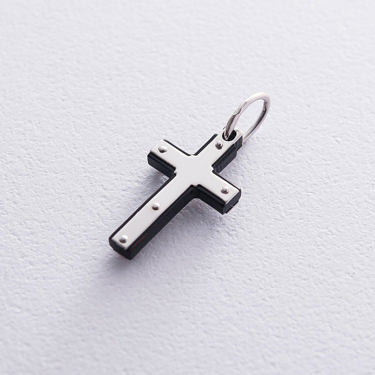 Срібний хрестик (полімер) 132975 від ювелірного магазину Онікс