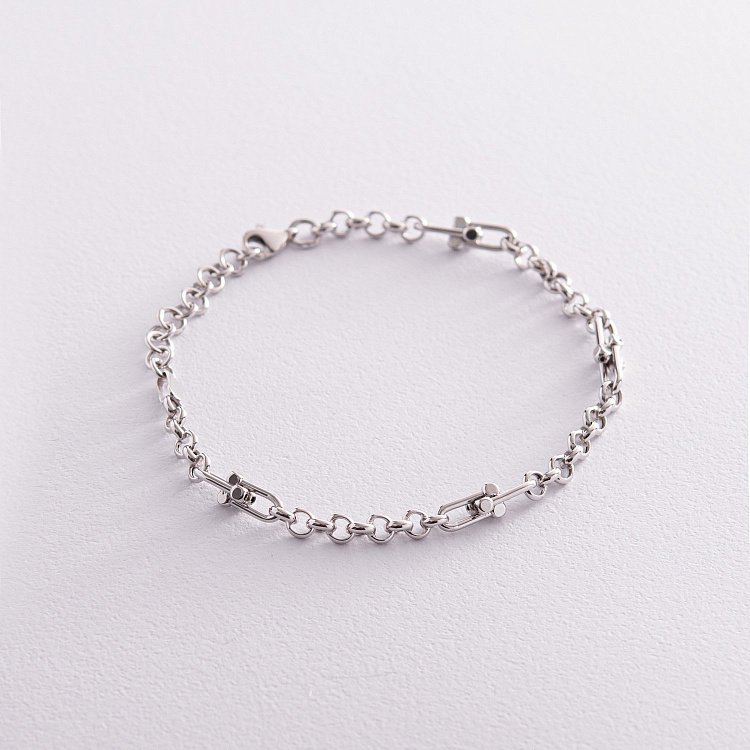 Браслет "Фантазия" в белом золоте б05195 от ювелирного магазина Оникс