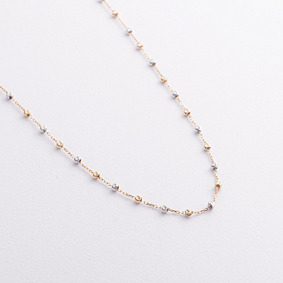 Колье "Шарики" (желтое, белое золото) кол02607