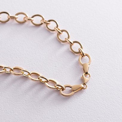 Колье "Пантера" в желтом золоте (черные фианиты) кол01985 №4