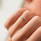 Помолвочное кольцо с фианитом (белое золото) к07170 от ювелирного магазина Оникс - 4
