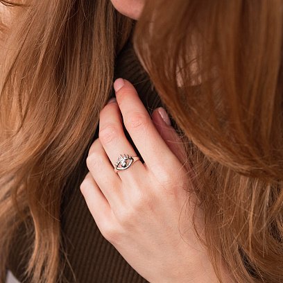 Срібна каблучка "Всевидяче око" 112639 №4