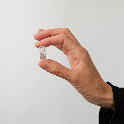 Золотое кольцо с бриллиантами кб0561cha №3