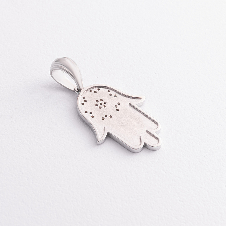 Серебряный кулон "Хамса" с фианитами 1187 от ювелирного магазина Оникс - 1