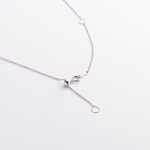 Золоте кольє "Квіточка" з діамантами та сапфіром колб0177ca от ювелирного магазина Оникс - 2