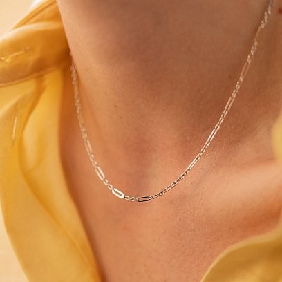 Колье - цепочка в белом золоте кол02387 №13