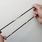 Шелковый шнурок с серебряной застежкой Ш0033-4в/д4 от ювелирного магазина Оникс - 1