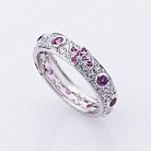 Срібний перстень з фіолетовими фіанітами 111929 от ювелирного магазина Оникс