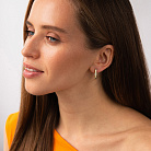 Сережки "Isabel" з фіанітами (жовте золото) с09581 от ювелирного магазина Оникс - 1