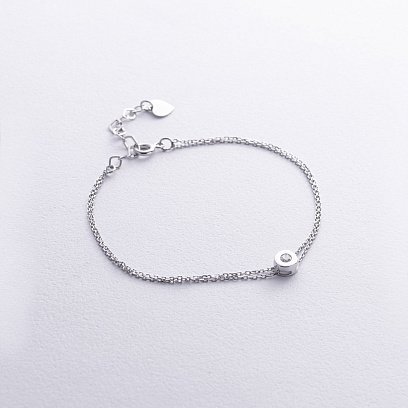 Золотой браслет с бриллиантом бб0042di