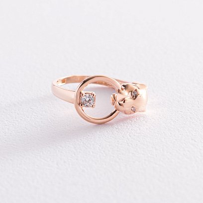 Золотое кольцо "Пантера" (фианиты) к06717 №4