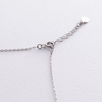 Серебряное колье с буквой "І" 18621б №4