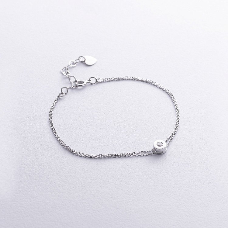 Золотой браслет с бриллиантом бб0042di от ювелирного магазина Оникс