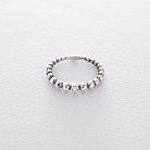 Срібний перстень з кульками і фіанітом 112141 от ювелирного магазина Оникс
