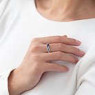 Перстень із золота з синіми сапфірами і діамантами кб0185lg от ювелирного магазина Оникс - 1
