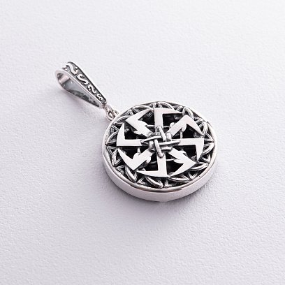 Серебряный кулон "Оберег Коловрат со Звездой Руси" 169 №10