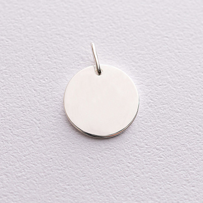 Срібний кулон для гравіювання (14 мм) 132724