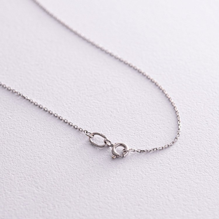 Золоте кольє "Сердечки" з блакитними і жовтими діамантами 727151121 від ювелірного магазину Онікс - 4