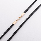 Ювелирный шнурок с золотой застежкой кол02654 от ювелирного магазина Оникс - 1
