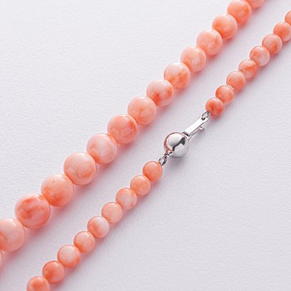 Бусы из коралла (золотая застежка) бус014к №3