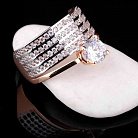 Золотое кольцо с фианитами к02604 от ювелирного магазина Оникс - 1
