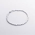 Браслет "Сердечки" в белом золоте б05784 от ювелирного магазина Оникс