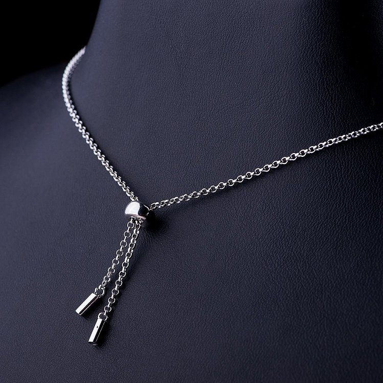 Серебряное колье с фианитами 18536 от ювелирного магазина Оникс - 2