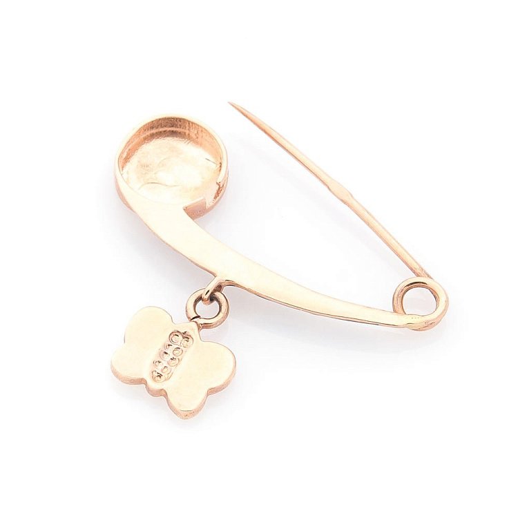 Золота дитяча булавка"Метелик" з емаллю зак00104бб від ювелірного магазину Онікс - 1