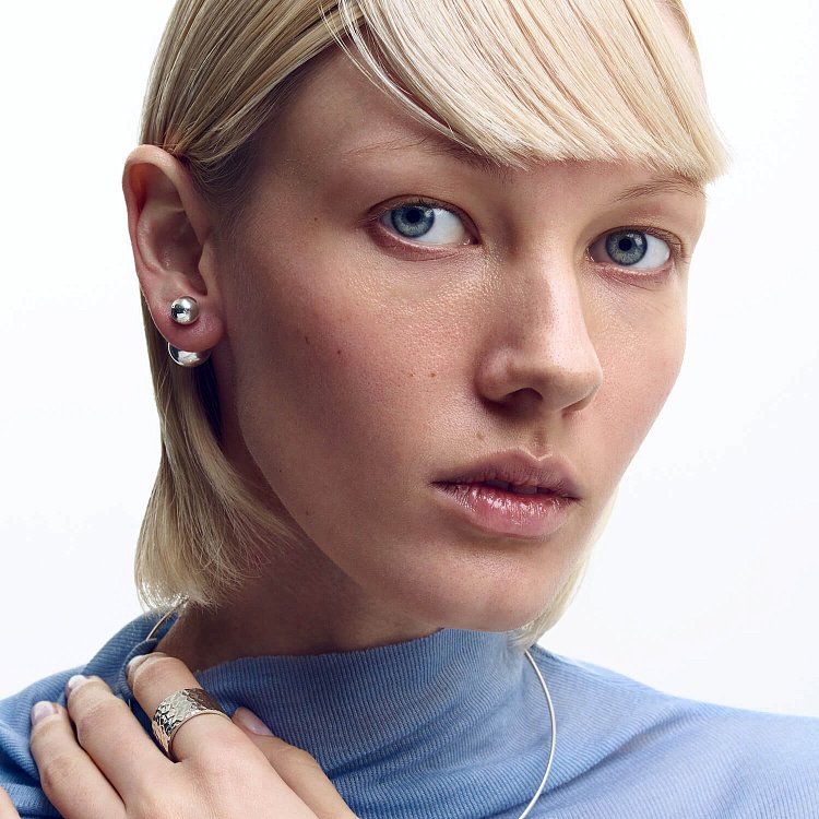 Срібні сережки "Кульки" 121532 від ювелірного магазину Онікс - 12