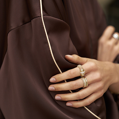 Кольцо "Marie" в желтом золоте (фианиты) к08272 №15