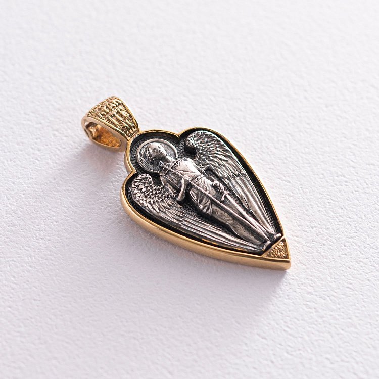 Срібна підвіска "Ангел" з позолотою 131559 від ювелірного магазину Онікс - 5