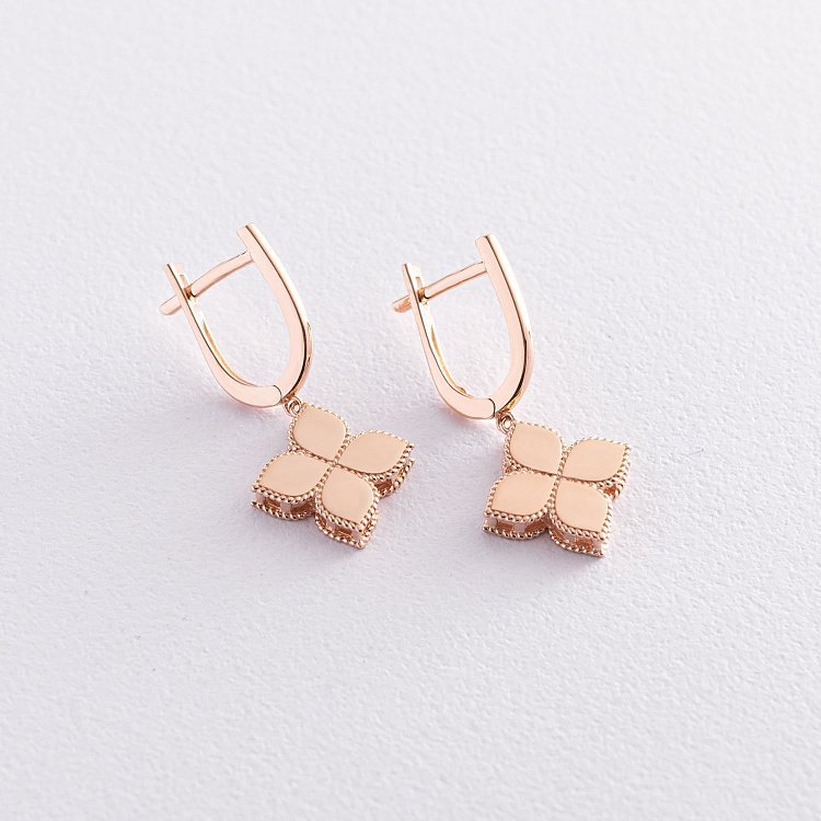 Золоті сережки "Конюшина" с07424 від ювелірного магазину Онікс